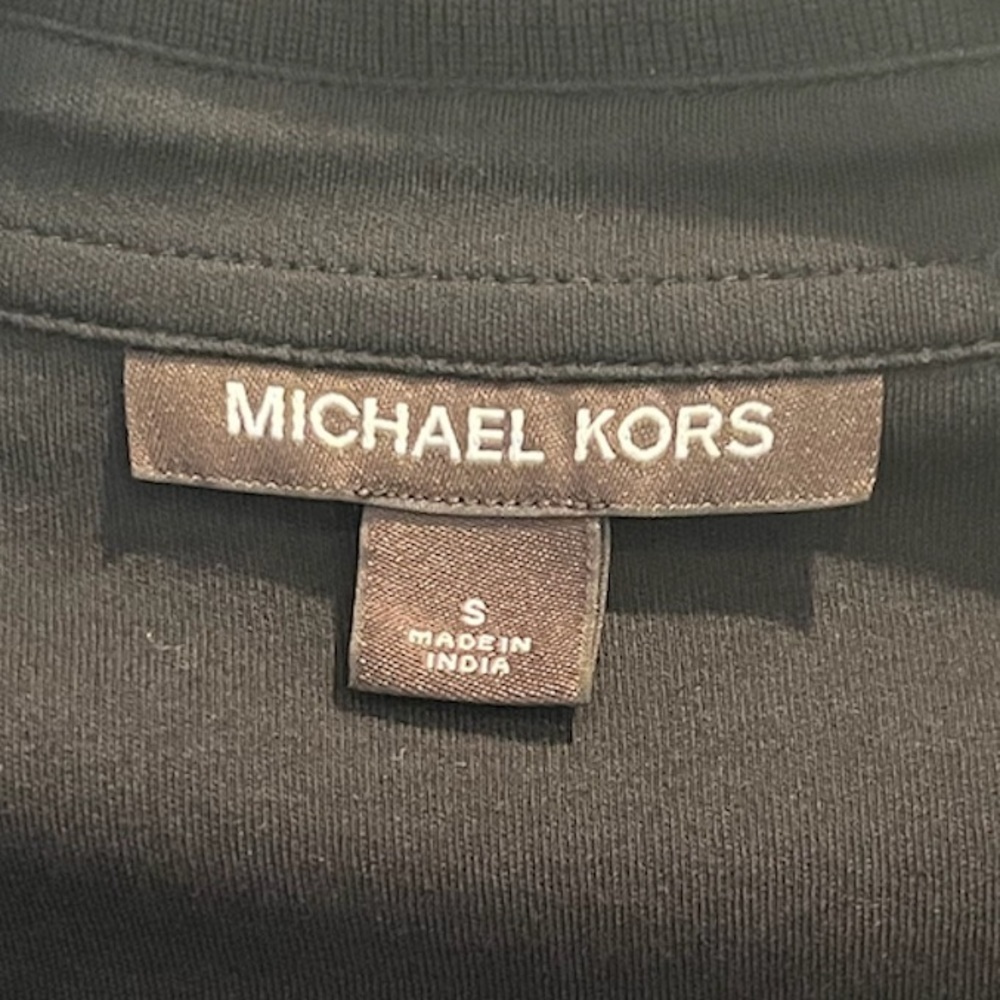 Michael Kors - Black & White Cotton Jersey Polo Shirt - Men’s Small - Picture 3 of 5